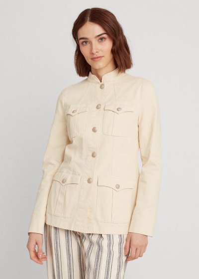 Dámské Bundy Ralph Lauren Stretch-Cotton Canvas - 13476-PTOQ